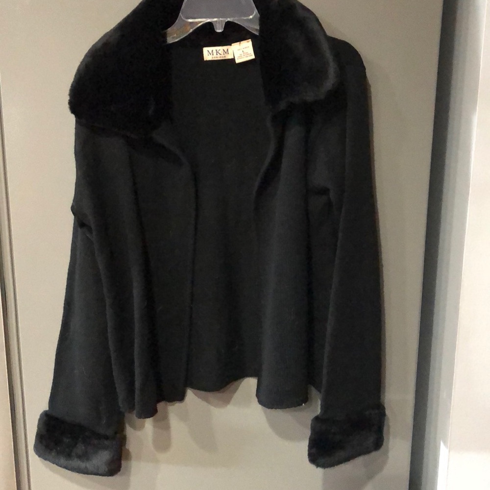 M.K.M Designs black soft fluffy sweater